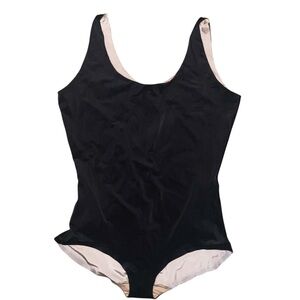 SPANX Reversible Bodysuit Smoothing Shaer Black/Bareness Size 1X